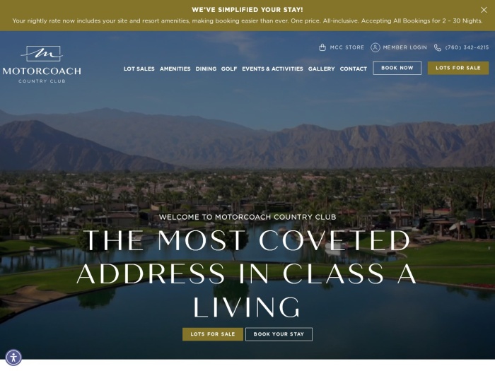 Motorcoach Country Club Luxury RV Resort