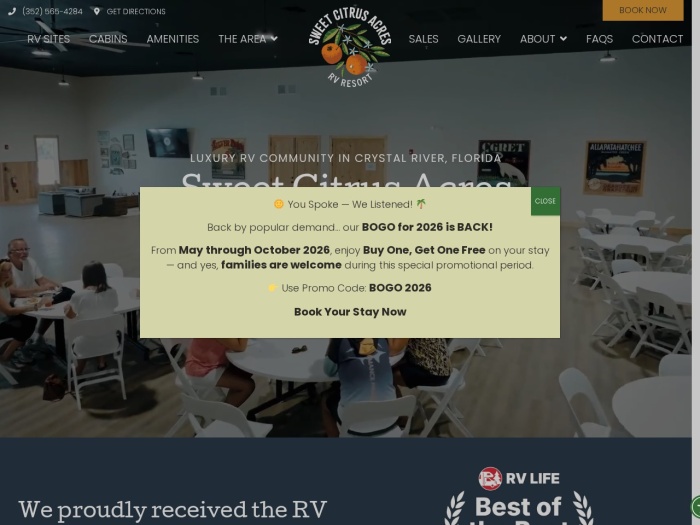 Sweet Citrus Acres RV Resort