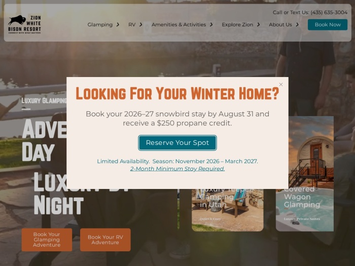 Zion White Bison RV Resort